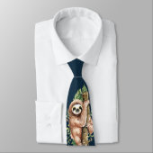 Niedliches Aquarellwasser und tropische Blätter Krawatte (Gebunden)