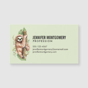 Niedliches Aquarellwasser und tropische Blätter Magnetkarte