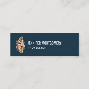 Niedliches Aquarellwasser und tropische Blätter Mini Visitenkarte