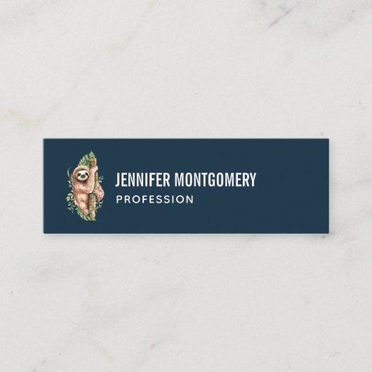 Niedliches Aquarellwasser und tropische Blätter Mini Visitenkarte (Vorderseite)