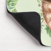 Niedliches Aquarellwasser und tropische Blätter Mousepad (Ecke)