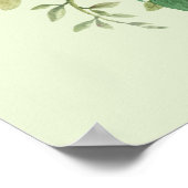 Niedliches Aquarellwasser und tropische Blätter Poster (Ecke)