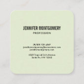 Niedliches Aquarellwasser und tropische Blätter Quadratische Visitenkarte (Rückseite)