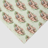 Niedliches Aquarellwasser und tropische Blätter Seidenpapier (Ausschnitt)