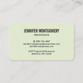 Niedliches Aquarellwasser und tropische Blätter Visitenkarte (Rückseite)