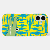Niedliches Aquarium und gelbes Alligator-Muster Case-Mate iPhone Hülle (Rückseite (Horizontal))