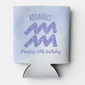 Niedliches Aquarius Astrologie Zeichen Custom Gebu Dosenkühler (Vorderseite)