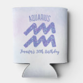 Niedliches Aquarius Astrologie Zeichen Custom Gebu Dosenkühler (Rückseite)