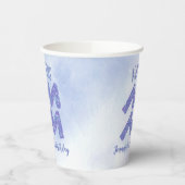 Niedliches Aquarius Lila Astrologie Zeichen Geburt Pappbecher (Links)