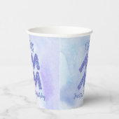 Niedliches Aquarius Lila Astrologie Zeichen Geburt Pappbecher (Rechts)