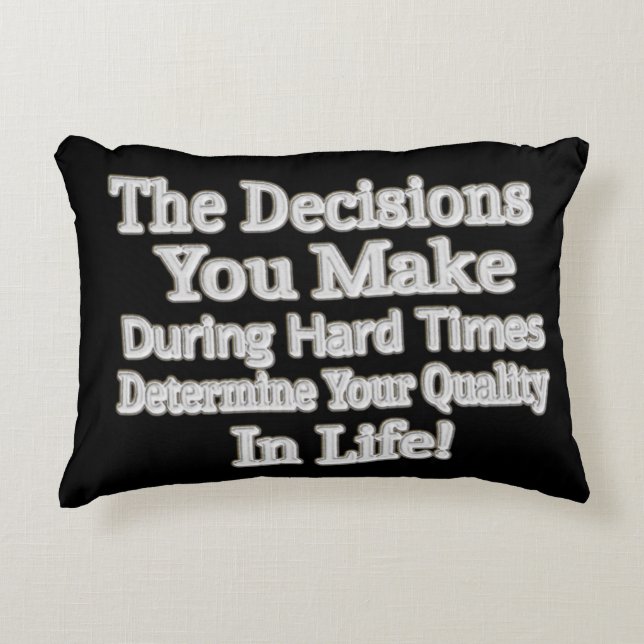 Niedliches Artwork-Design "Deine Lebensqualität!"  Dekokissen (Vorderseite)