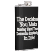 Niedliches Artwork-Design "Deine Lebensqualität!"  Flachmann (Rechts)