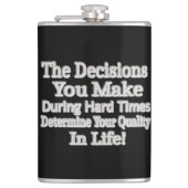 Niedliches Artwork-Design "Deine Lebensqualität!"  Flachmann (Vorderseite)