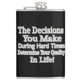 Niedliches Artwork-Design "Deine Lebensqualität!"  Flachmann