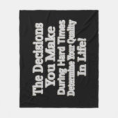 Niedliches Artwork-Design "Deine Lebensqualität!"  Fleecedecke (Vorderseite)