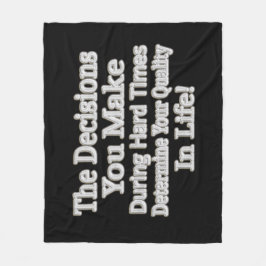 Niedliches Artwork-Design "Deine Lebensqualität!"  Fleecedecke