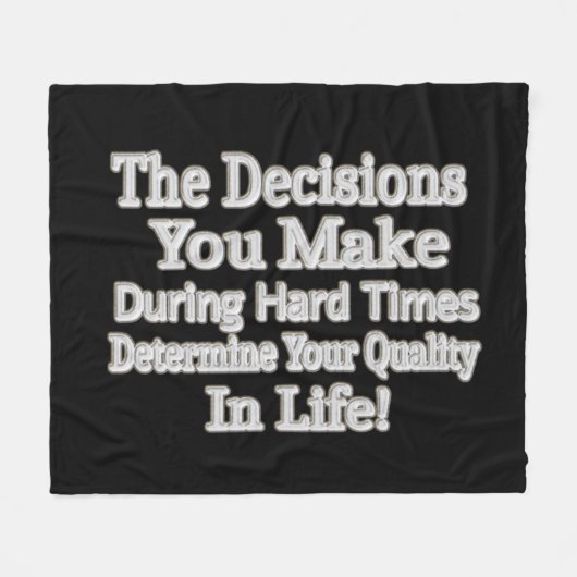 Niedliches Artwork-Design "Deine Lebensqualität!"  Fleecedecke (Vorderseite (Horizontal))