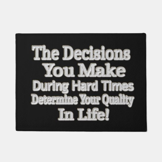 Niedliches Artwork-Design "Deine Lebensqualität!" Fußmatte (Vorderseite)