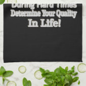 Niedliches Artwork-Design "Deine Lebensqualität!"  Geschirrtuch (Gefaltet)