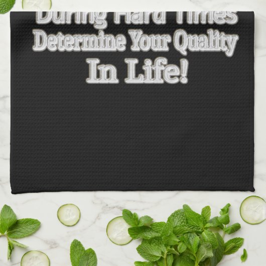 Niedliches Artwork-Design "Deine Lebensqualität!"  Geschirrtuch (Gefaltet)