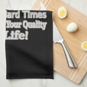 Niedliches Artwork-Design "Deine Lebensqualität!"  Geschirrtuch (Viertel Falte)