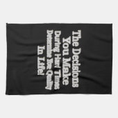 Niedliches Artwork-Design "Deine Lebensqualität!"  Geschirrtuch (Horizontal)