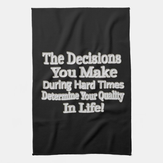 Niedliches Artwork-Design "Deine Lebensqualität!"  Geschirrtuch (Vertikal)