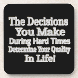 Niedliches Artwork-Design "Deine Lebensqualität!"  Getränkeuntersetzer