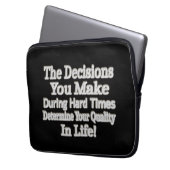Niedliches Artwork-Design "Deine Lebensqualität!"  Laptopschutzhülle (Vorderseite Links)