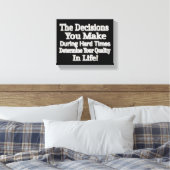 Niedliches Artwork-Design "Deine Lebensqualität!"  Leinwanddruck (Insitu (Schlafzimmer))