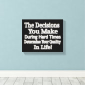 Niedliches Artwork-Design "Deine Lebensqualität!"  Leinwanddruck (Insitu (Holzboden))