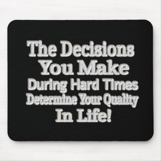 Niedliches Artwork-Design "Deine Lebensqualität!"  Mousepad (Vorne)