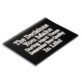 Niedliches Artwork-Design "Deine Lebensqualität!"  Notizblock (Linke Seite)