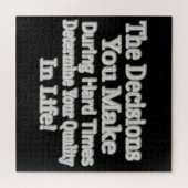 Niedliches Artwork-Design "Deine Lebensqualität!" Puzzle (Horizontal)