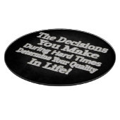 Niedliches Artwork-Design "Deine Lebensqualität!"  Schneidebrett (Ecke)