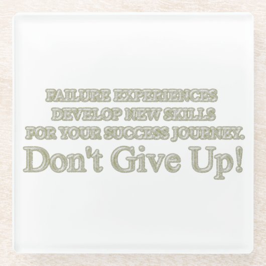 Niedliches Artwork Design "Failure Experiences" ka Glasuntersetzer (Vorderseite)