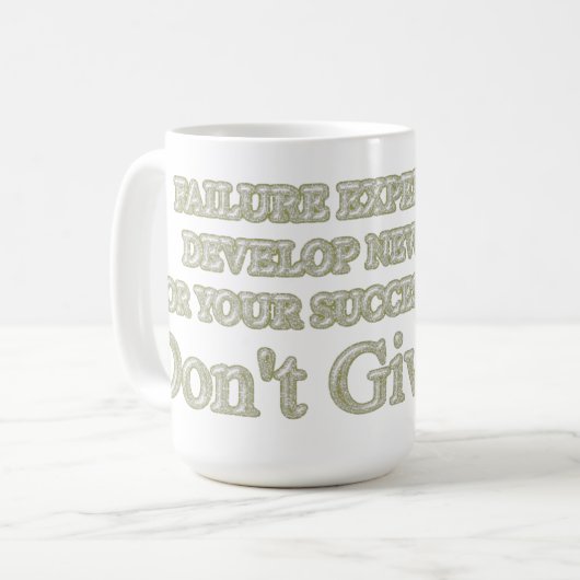 Niedliches Artwork Design "Failure Experiences" ka Kaffeetasse (Vorderseite Links)