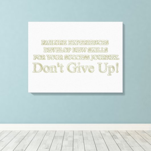 Niedliches Artwork Design "Failure Experiences" ka Leinwanddruck (Insitu (Holzboden))