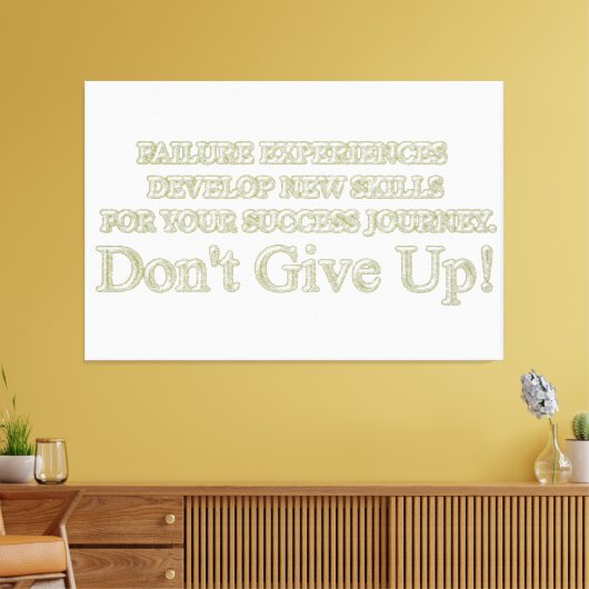 Niedliches Artwork Design "Failure Experiences" ka Leinwanddruck (Insitu (Wohnzimmer))