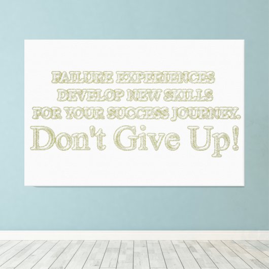 Niedliches Artwork Design "Failure Experiences" ka Leinwanddruck (Insitu (Holzboden))