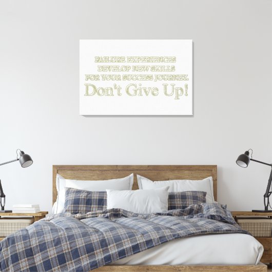 Niedliches Artwork Design "Failure Experiences" ka Leinwanddruck (Insitu (Schlafzimmer))