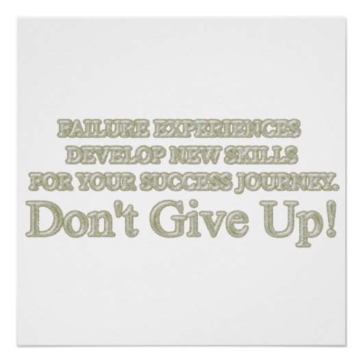 Niedliches Artwork Design "Failure Experiences" ka Poster (Vorderseite)