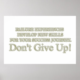 Niedliches Artwork Design "Failure Experiences" ka Poster