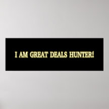 Niedliches Artwork Design "Great Deals Hunter". Je