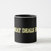 Niedliches Artwork Design "Great Deals Hunter" Jet Tasse (Zentrum)