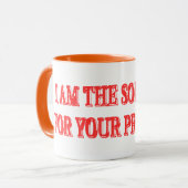 Niedliches Artwork Design "I AM THE SOLUTION" Jetz Tasse (Vorderseite Links)