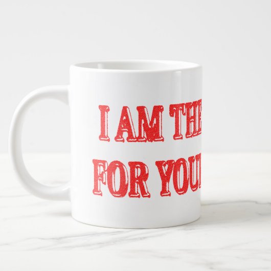 Niedliches Artwork Design "I AM THE SOLUTION" Kauf Jumbo-Tasse (Links)