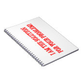 Niedliches Artwork Design "I AM THE SOLUTION" Kauf Notizblock (Rechte Seite)