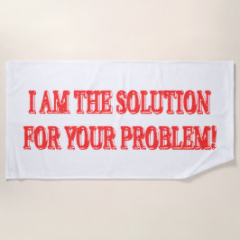 Niedliches Artwork Design "I AM THE SOLUTION" Kauf Strandtuch