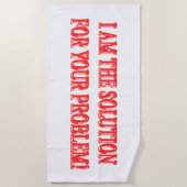 Niedliches Artwork Design "I AM THE SOLUTION" Kauf Strandtuch (Vorderseite)